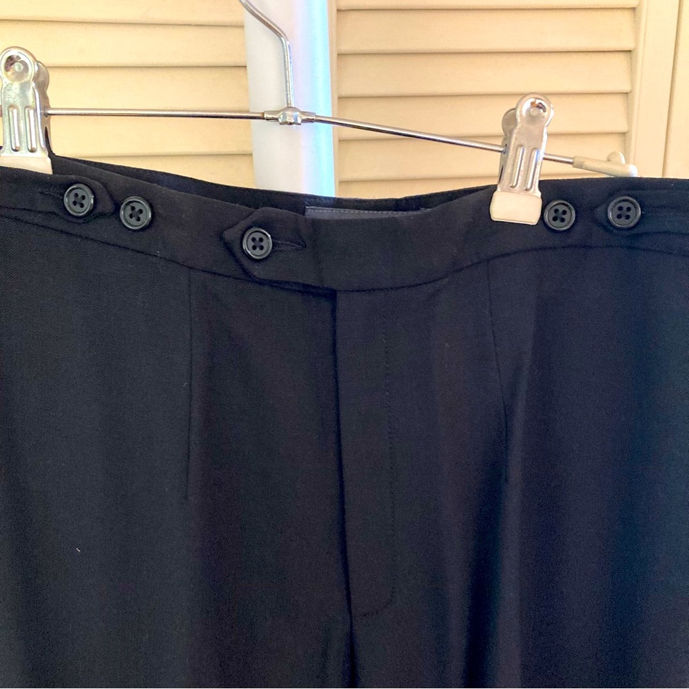 NWT Banana Republic Lindsey Wool Blend Trousers in Black.  No pockets. Size 8